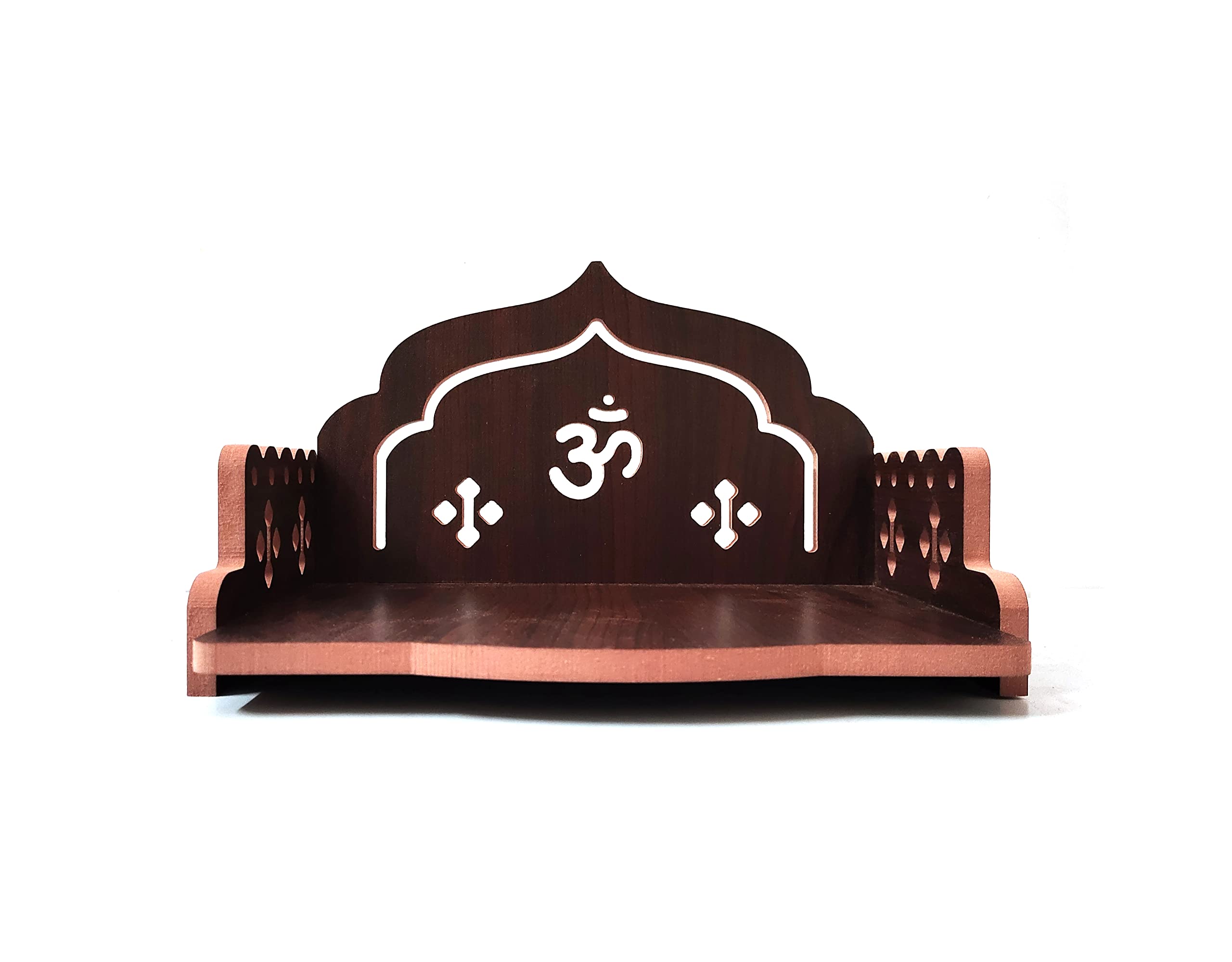 DIVOKAH® MDF Small Wooden Temple/Wall Shelves/sinhasan/Pooja Stand/Hindola (8.5 in * 6 in * 5.5 in) (8 MM Plywood Thickness) (ROSWD_OMASAN) (B09S6JNFPW) Amazon Price History, Amazon Price Tracker