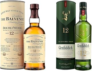 The Balvenie Double Wood 12 Year Old Single Malt Scotch Whisky 70 cl Glenfiddich 12 Year Old Single Malt Scotch Whisky 70cl