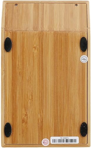 Miniatura 3 de Omio Calculadora solar de madera de bambú natural hecha a mano Calculadora de escritorio de función estándar con pantalla grande de 12 dígitos