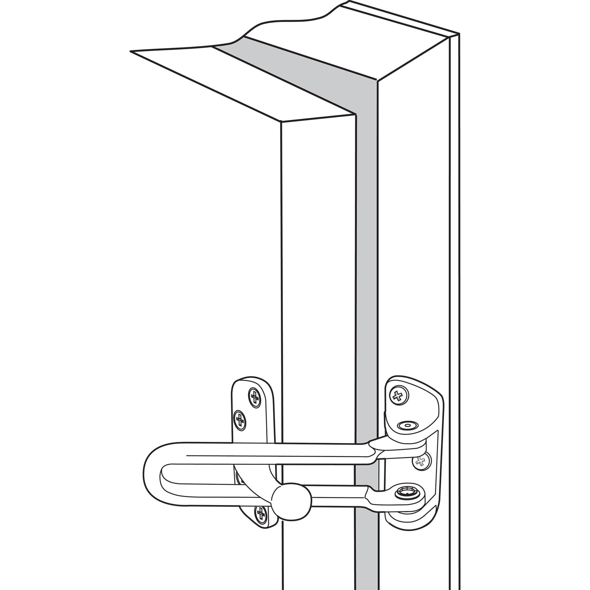 Prime-line Products U 9901 Porte Guard, passant de swing Keeper, finition chrome brossé