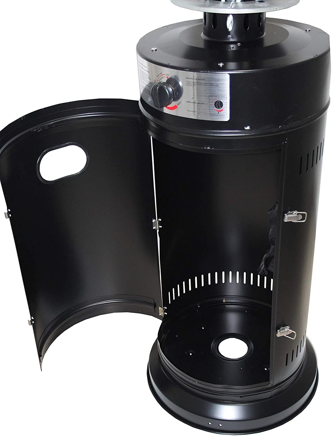 Prometeo Black 11K - Estufa de gas para Exteriores -Estufa para jardin o terraza de 11KW - Propano o Gas butano - Radio de acción 20-30m² - Bastilipo (0807)