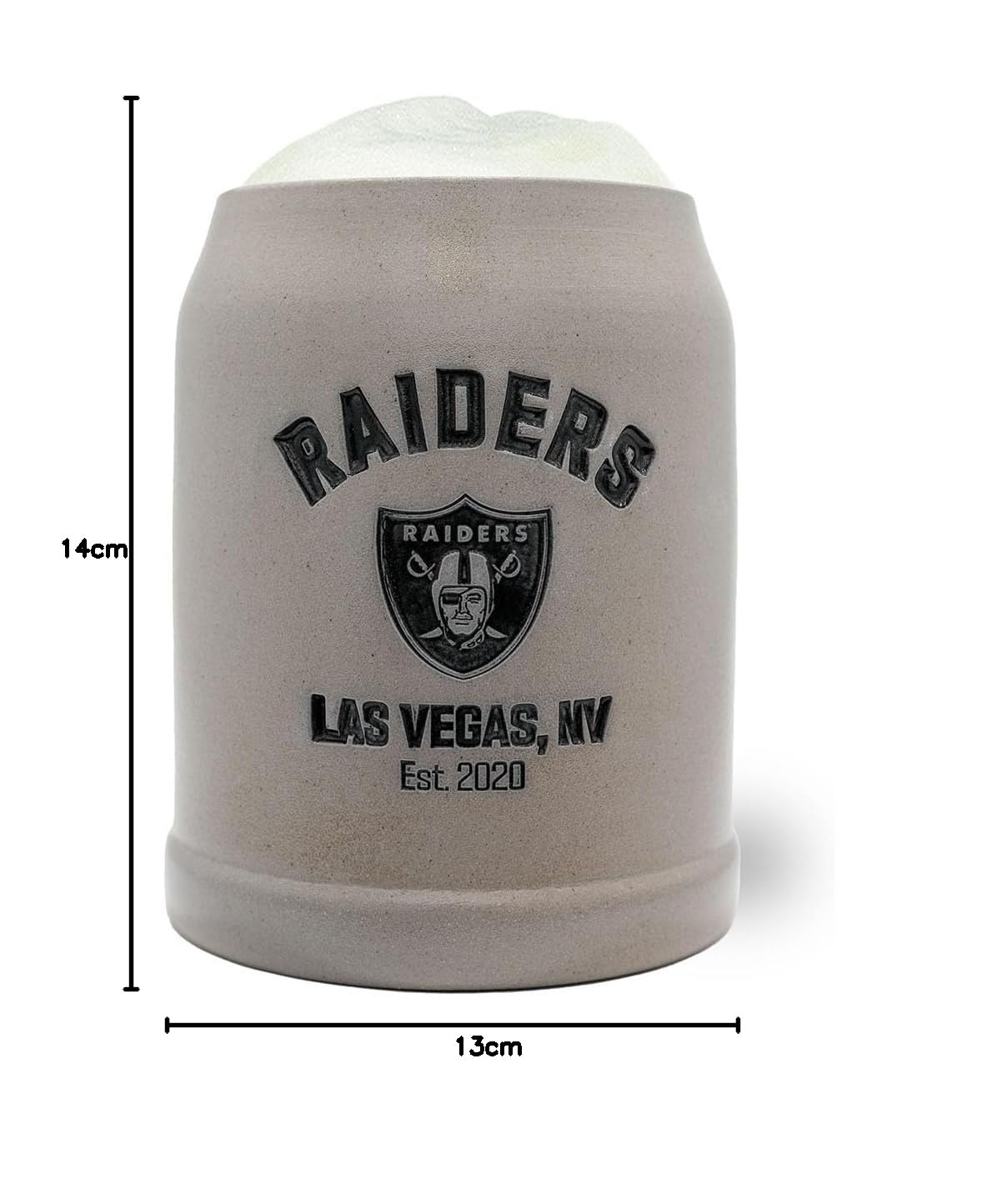 Bavariashop | ®NFL PREMIUM Team-Krug Las Vegas Raiders | NFL Fankrug mit Team Logo | American Football Sammlerkrug | 0,5 Liter