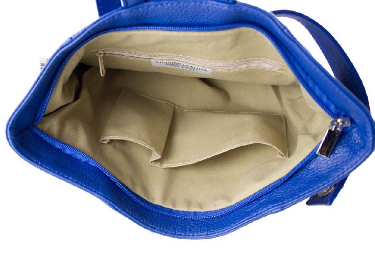 Zaino Donna Daypack Vera Pelle Martellata Cinghie Regolabili modello SIRACUSA DO Made In Italy