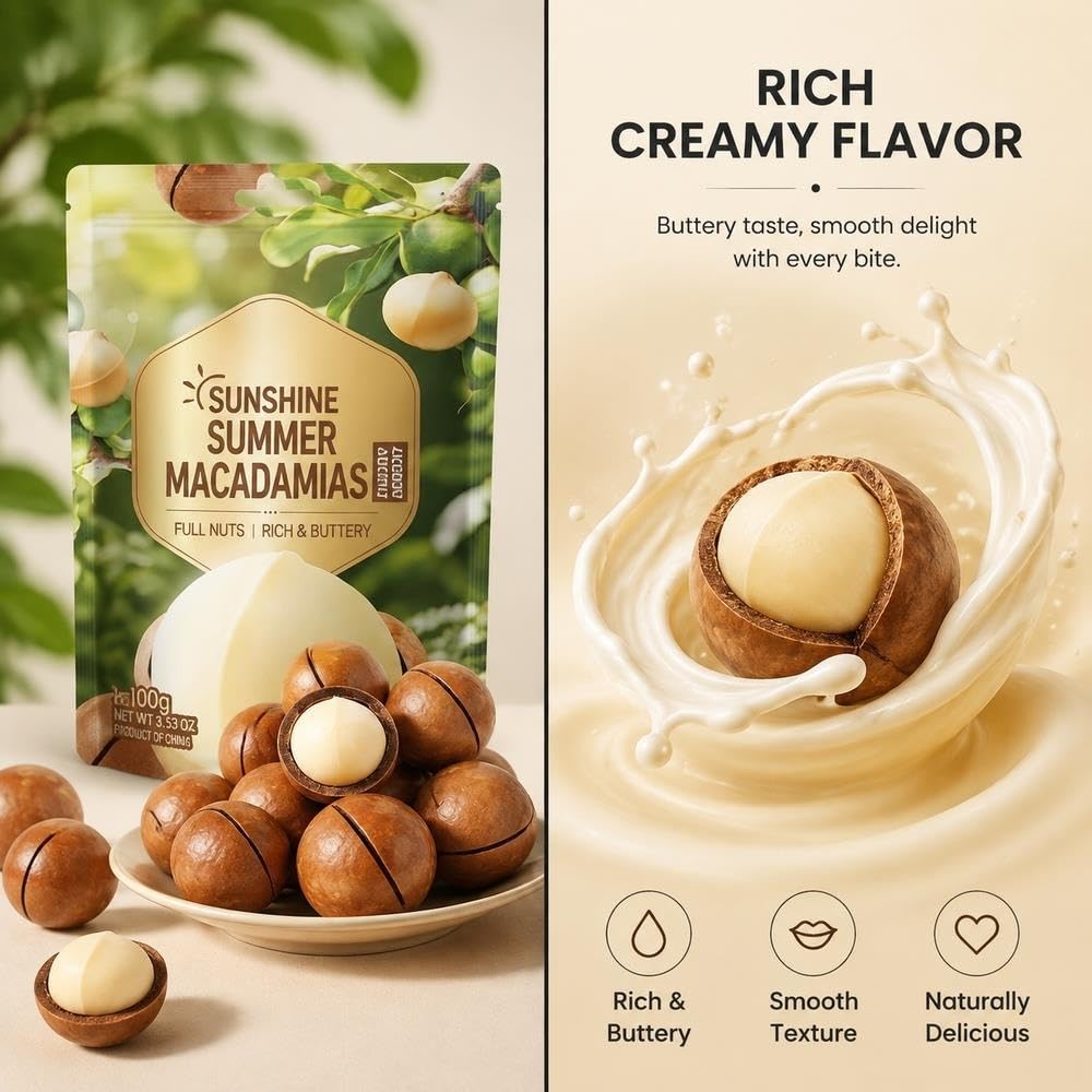 Macadamia cremose 100 g x2 con sacchetti apri