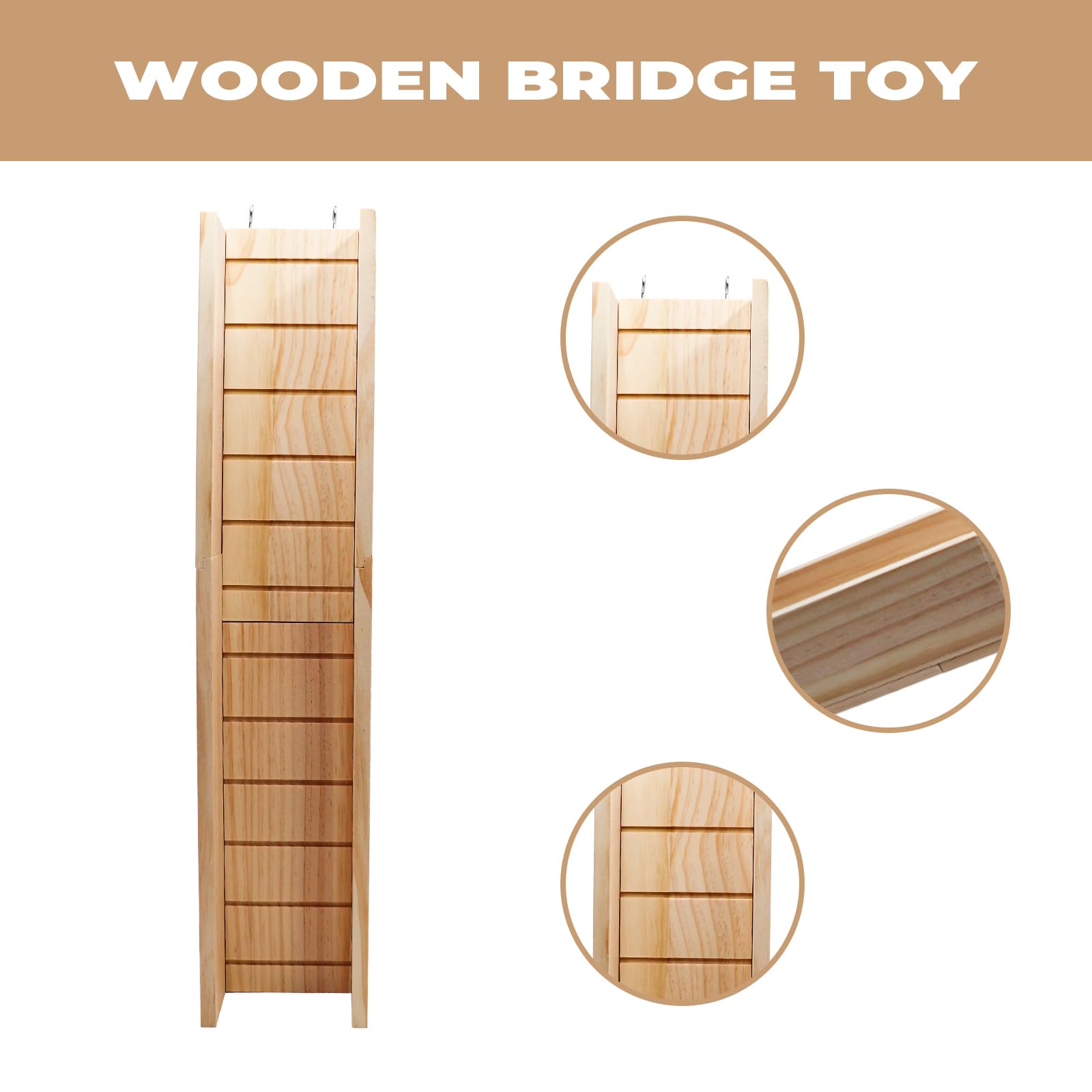 Rampa de madera para cobayas, plataforma para hámster, juguetes de escalera para hámster, accesorios de puente para jaula de cobayas, accesorios de jaula para cobayas, hámster, ratas, chinchillas,