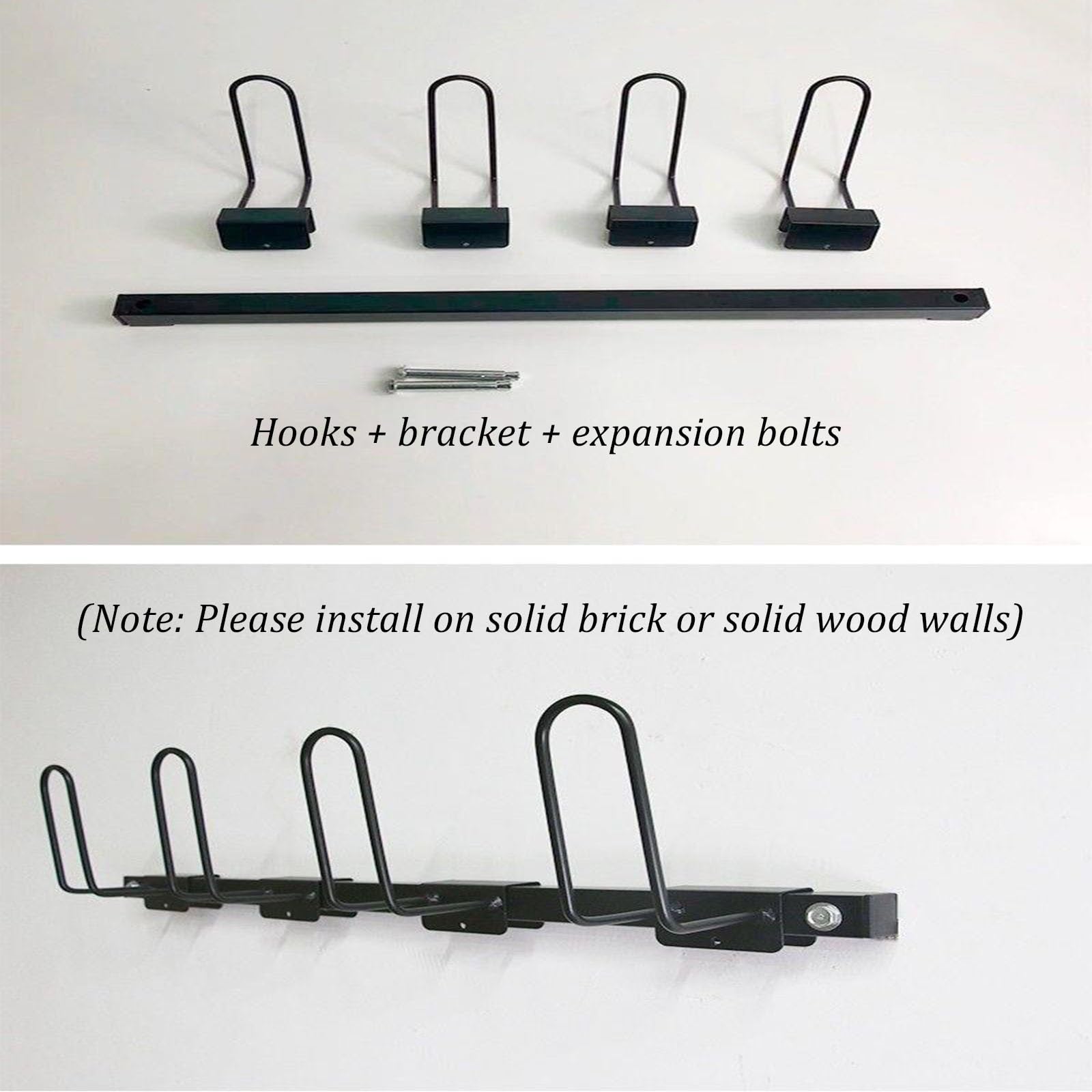 Soporte de pared para guantes de boxeo (capacidad para 2 o 3 pares) | Fabricado en acero; ideal para gimnasios, uso doméstico o tiendas(Black,2)