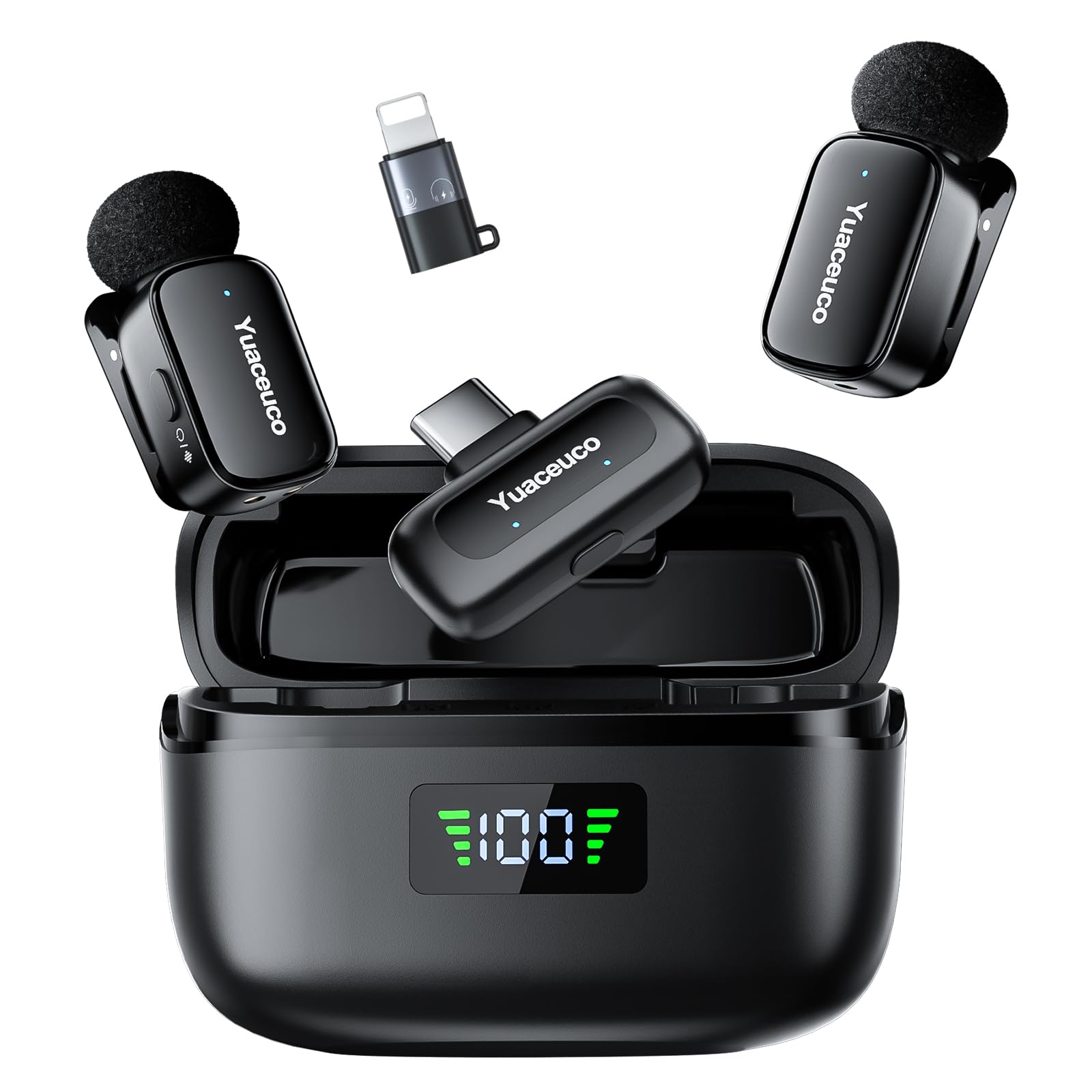 Mini Wireless Microphone for iPhone Android Tablets