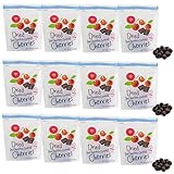 Cherry Bay Orchards Dark Chocolate Covered Cherries (12 Pack 6oz Bags, 72oz Total) - All Natural Dried Tart Cherries in a Resealable Bag - No Artificial Colors or Preservatives, Kosher Certified