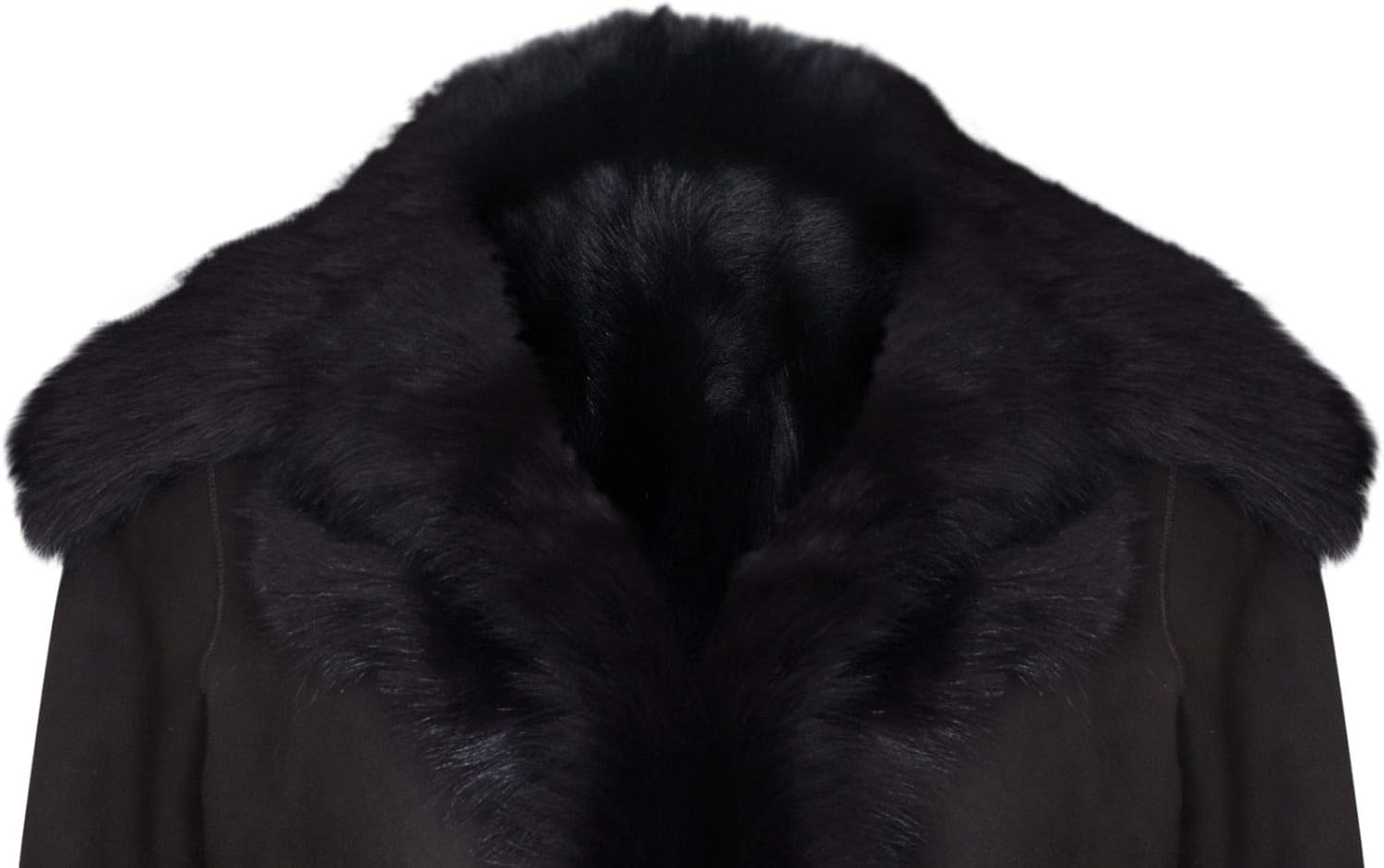 Ladies Brown Women's Real Toscana Sheepskin Leather Suede Jacket Trench Coat - Image 4