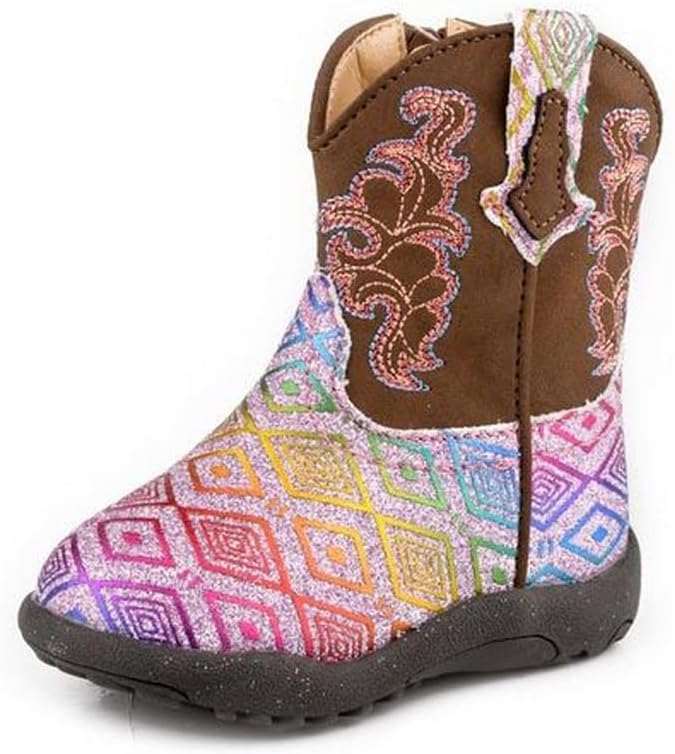 Roper Western Boots Girls Glitter Maya Zip 09-016-1901-3617