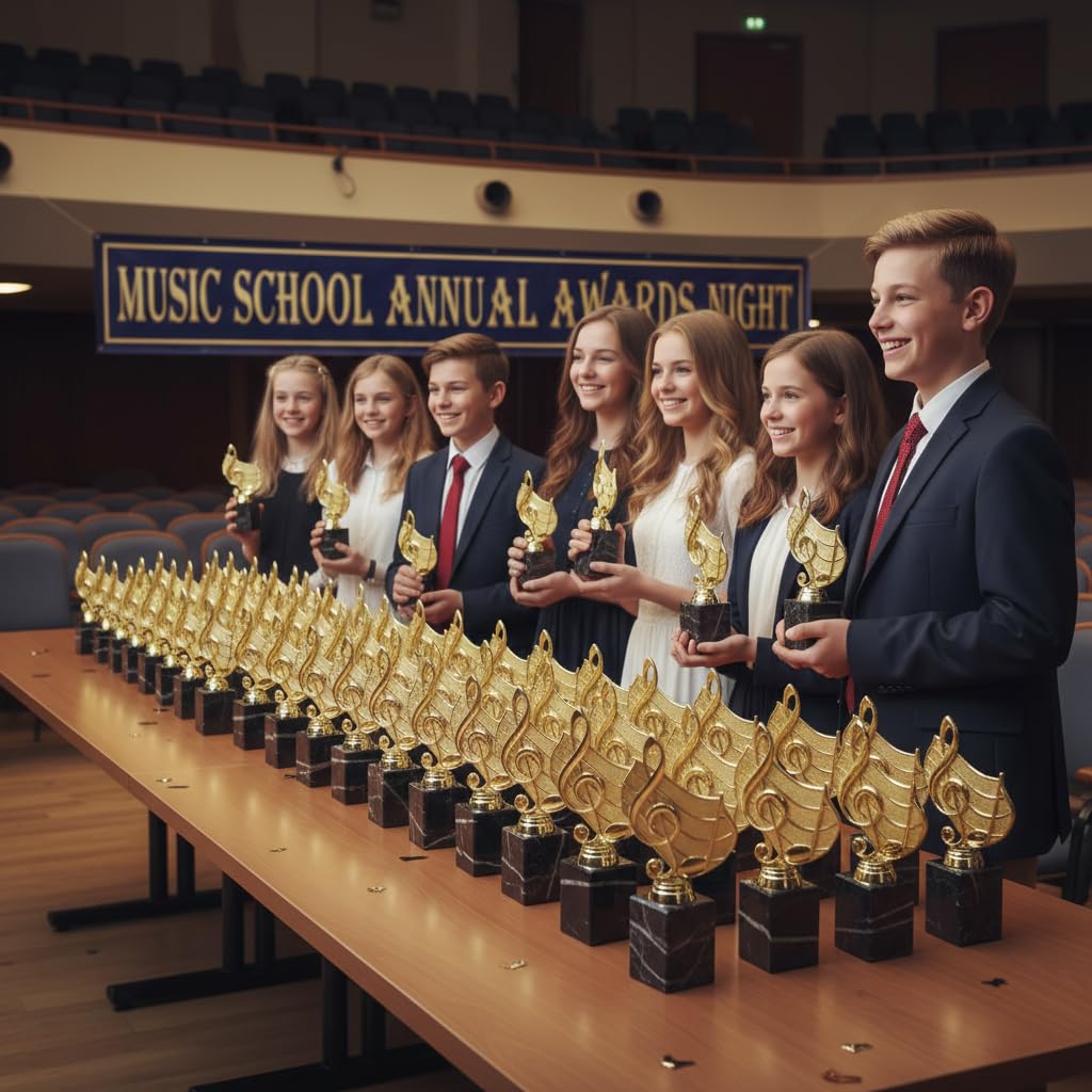 Generico Trofeo Canto Musica – Coppa Premiazione per Concorsi Musicali, FantaSanremo, Gare di Canto, Scuole di Musica ed Eventi – Premio Artistico Elegante