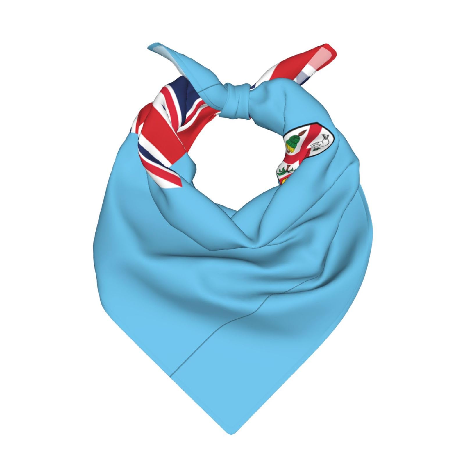 MROWYC Fiji Flag Bandana, Polyester, Casual, 55x55cm, Unisex Adult, Cartoon Pattern