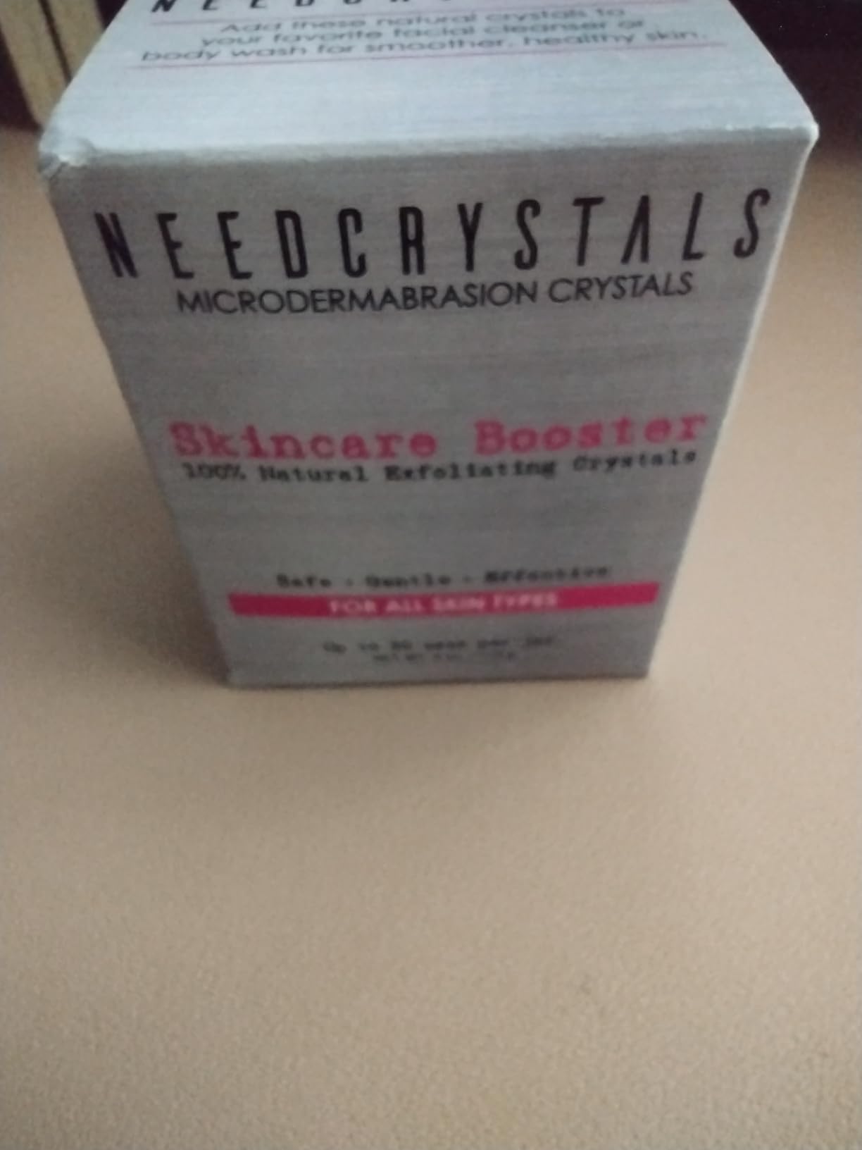 NeedCrystals Microdermabrasion Crystals DIY Facial Scrub. Natural Face Exfoliator for Dull or Dry Skin Improves Scars, Blackheads, Pore Size, Wrinkles, Blemishes & Skin Texture 4 oz. / 113 gr