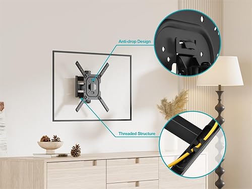 Miniatura 5 de Monoprice Soporte de pared para TV de movimiento completo comercial para televisores de 24" a 55" de hasta 77 libras, Max VESA 400x400, certificado