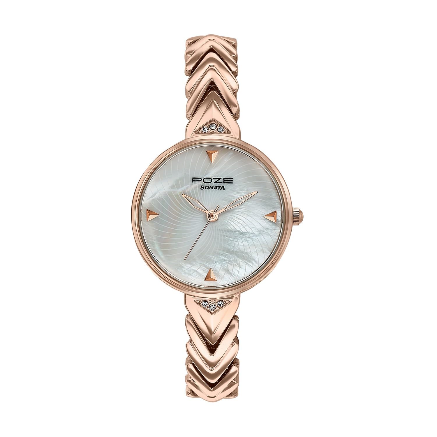 sonata Poze 7 Analog White MOP Dial Rose Gold Alloy Strap Watch for Women - SP80149WM01W-picture-28