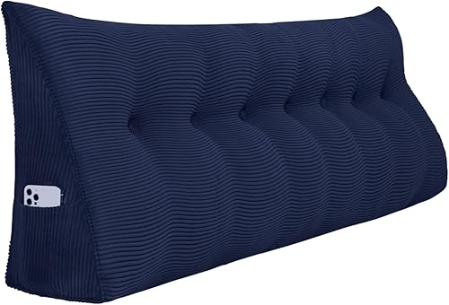 Miniatura 10 de Almohada de cabecera de cuña para dormitorio, almohada de lectura para la espalda, soporte para sentarse en la cama, cojín lumbar, posicionamiento