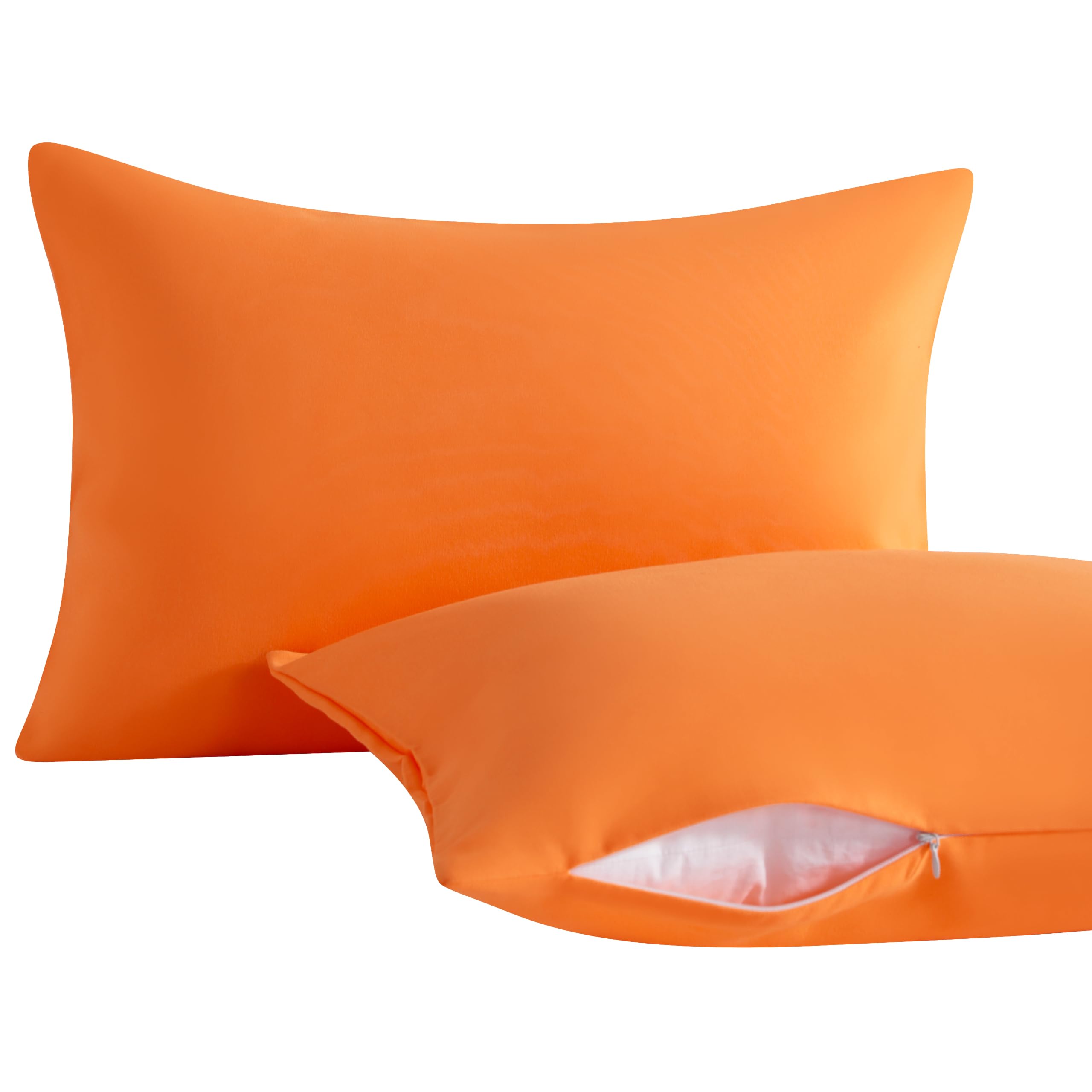 NTBAY Toddler Pillows with Pillowcases Set, 4 Piece 13 x 18, Orange