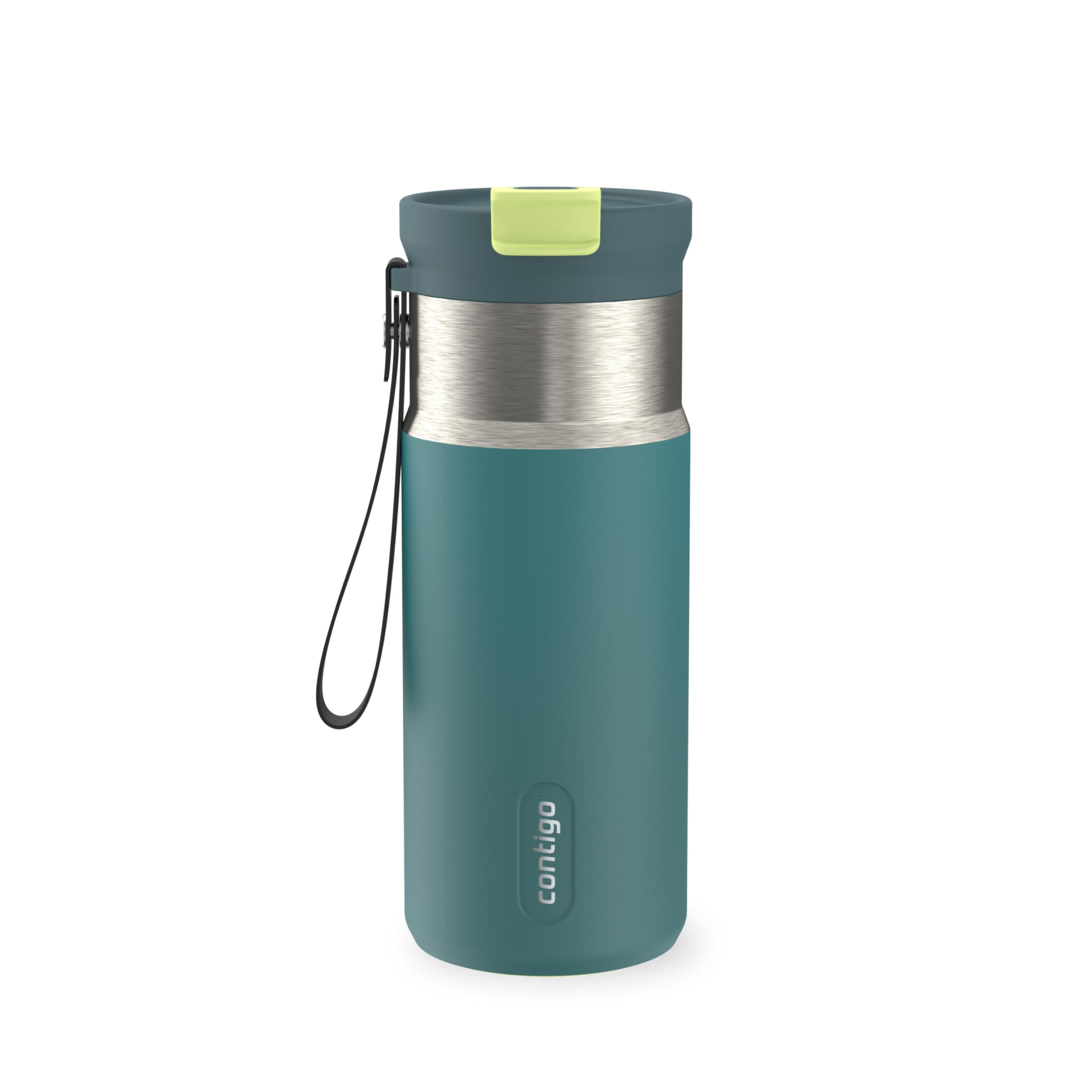 DualSip 16 oz Compact Stainless Steel Vacuum-Insulated Water Bottle with 2-in-1 Leakproof Lid (Straw or Spout), BPA-Free & Lead-Free, Dishwasher Safe