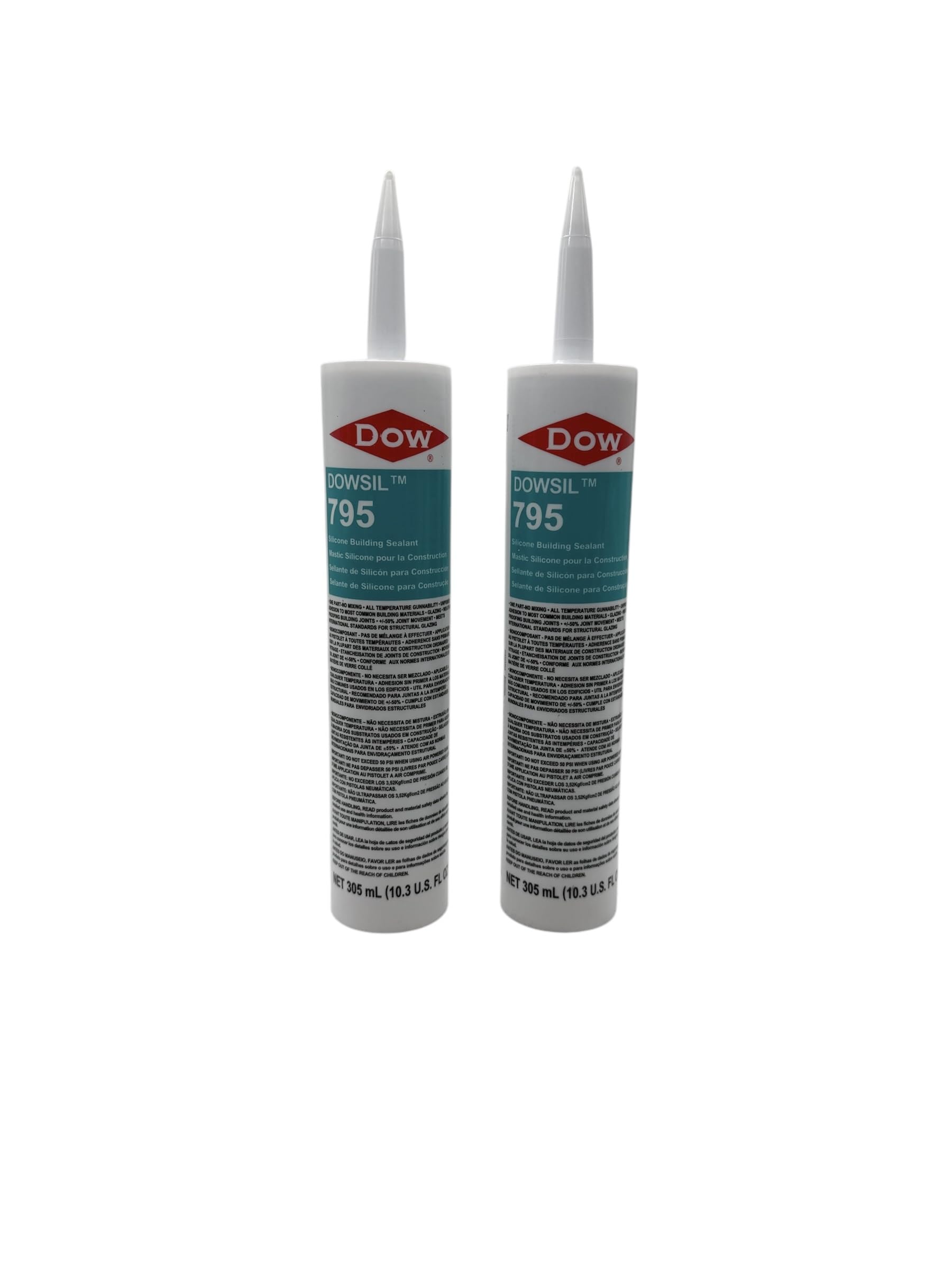 Dowsil795 Silicone Building Sealant Gray (2-Pack)