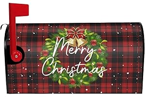 Merry Christmas Wreath Magnetic Mailbox Covers