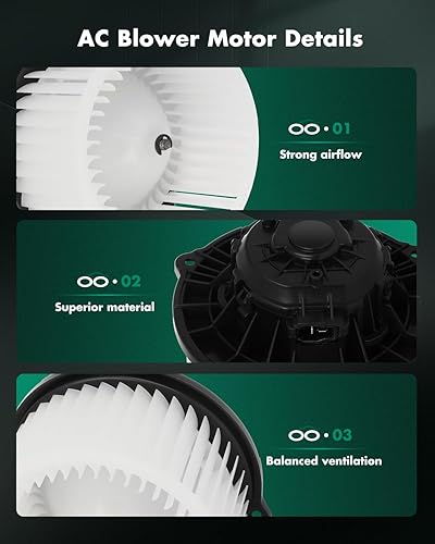 Miniatura 3 de SCITOO 700259 Motor de ventilador HVAC con jaula de ventilador para 2012-2017 para Hyundai Azera, 2011-2016 para Hyundai Elantra, 2013-2014 para