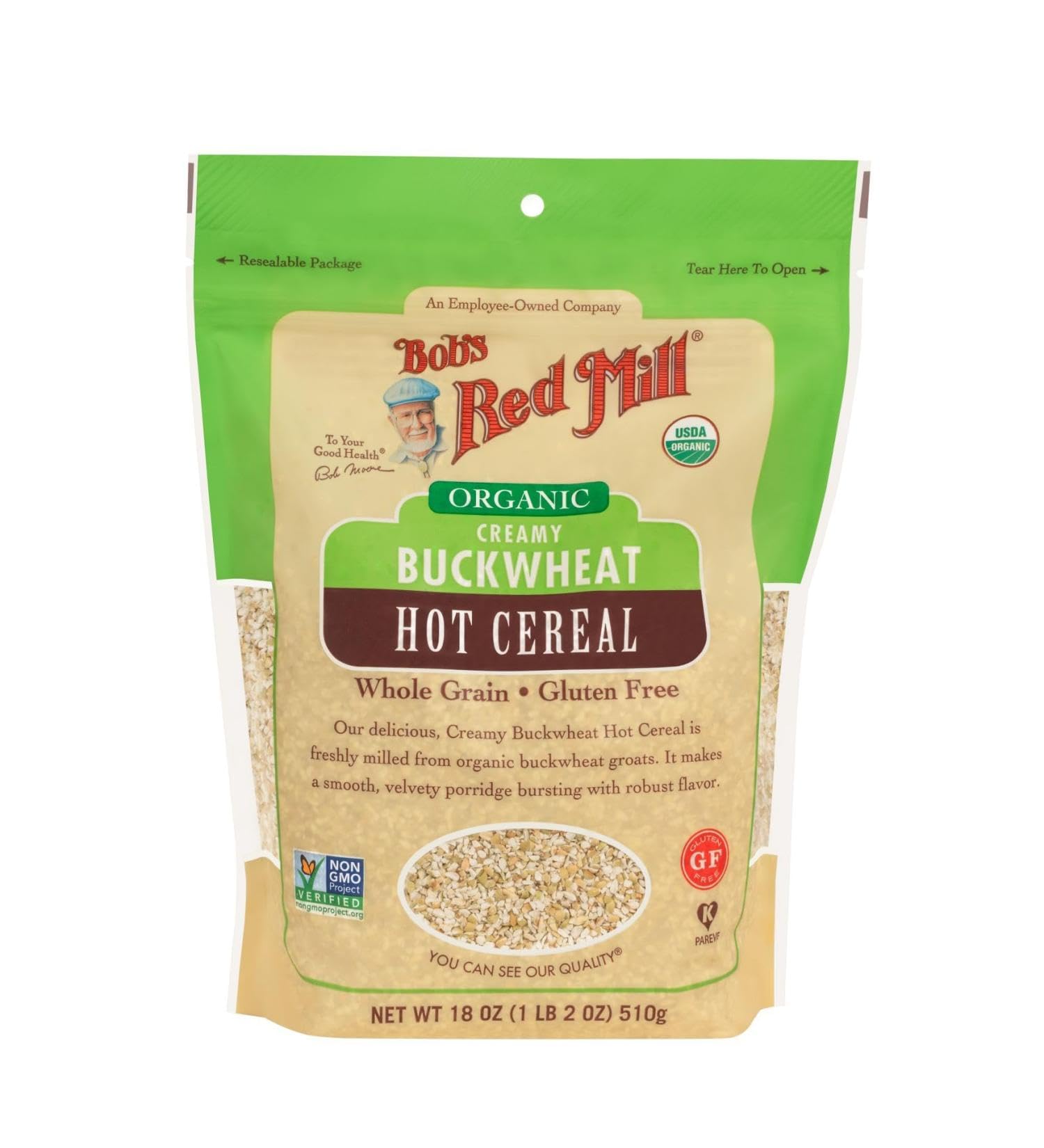 Bob's Red MillOrganic Gluten Free Creamy Buckwheat Hot Cereal, 510 grams
