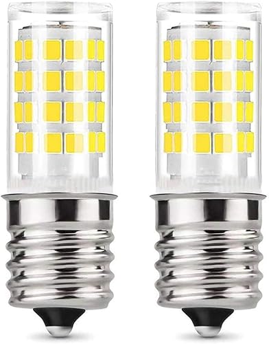 Bombilla LED E17 para horno de microondas Whirlpool, 8206232A, bombillas equivalentes a 40 W, paquete de 2 unidades (blanco de luz diurna, 6000 K)