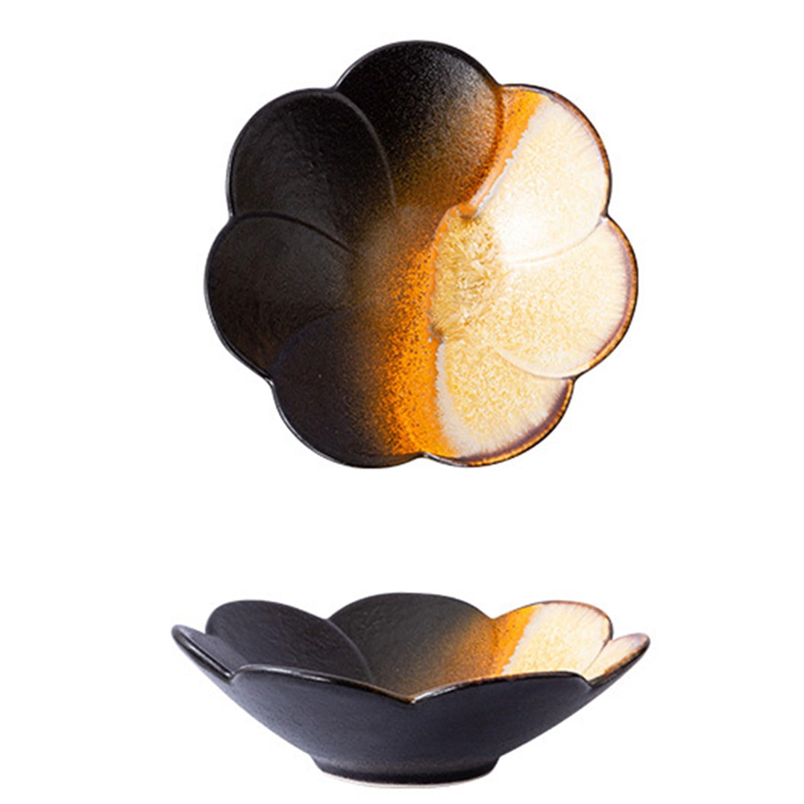 Dxcaicc Ceramic Side Dishes,Chips and Dip Plates, Kitchen Sushi Dipping Saucer Trays,Appetizer Plates,Condiment Serving Dishes,Chip & Dip Sets,C