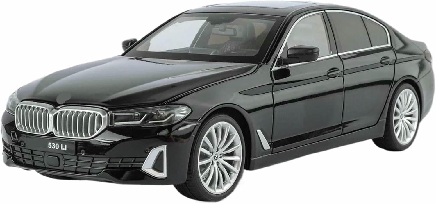 DEAVER Modelli auto lega pressofusa scala 1:18 per 530Li modelli veicoli metallo rifiniti alla moda collezione espositori(Black)