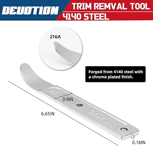 Miniatura 2 de TYRWEEY 4140 Herramienta de palanca, herramienta de extracción de molduras de palanca, herramienta de palanca, barra de palanca de bolsillo, kit de