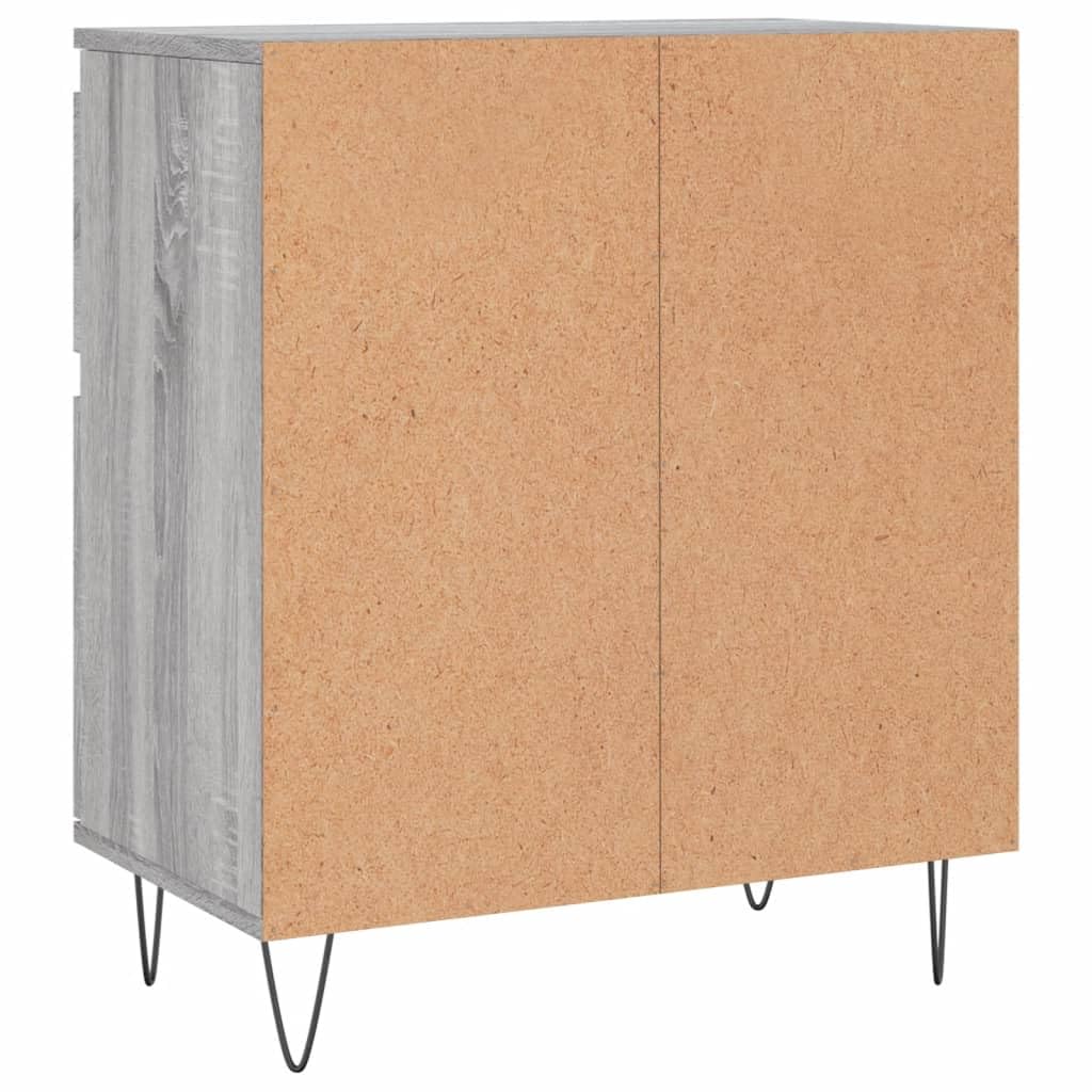 vidaXL Buffet, Armoire avec Pieds, Meuble de Rangement, Organisateur de Salon Salle de Séjour Maison Intérieur, Sonoma Gris Bois d'Ingénierie