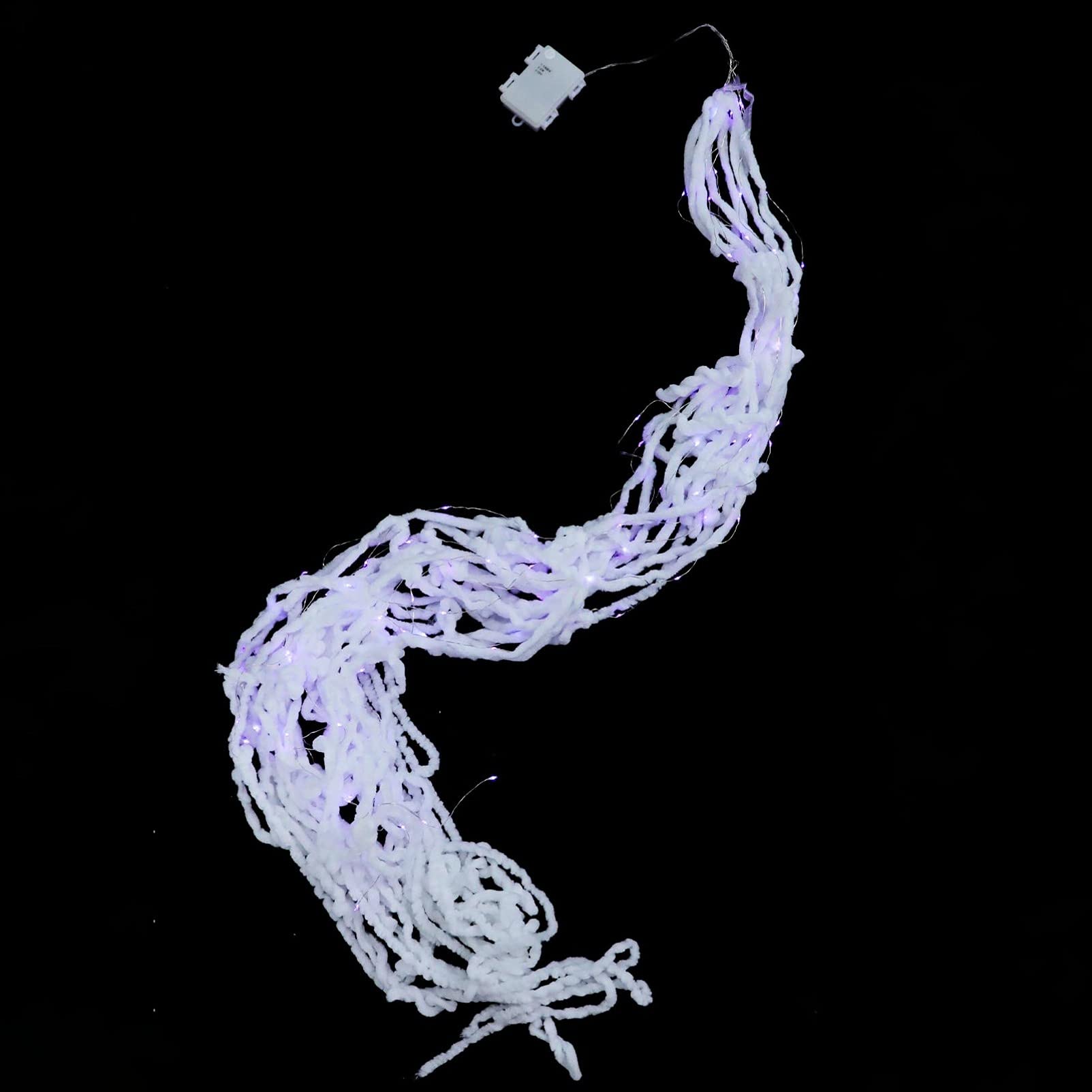 Holibanna Fake Spider Web Cobweb Halloween Glowing Spider Web LED Lighted Spider Web Horrible Prank Prop Halloween Party Supplies Scene Props Indoor Outdoor Decorations