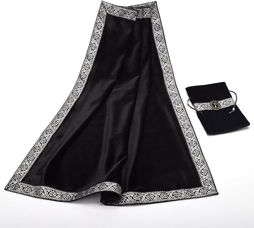 Miniatura 3 de BLESSUME Mantel de tarot de altar para lectura con bolsa negra