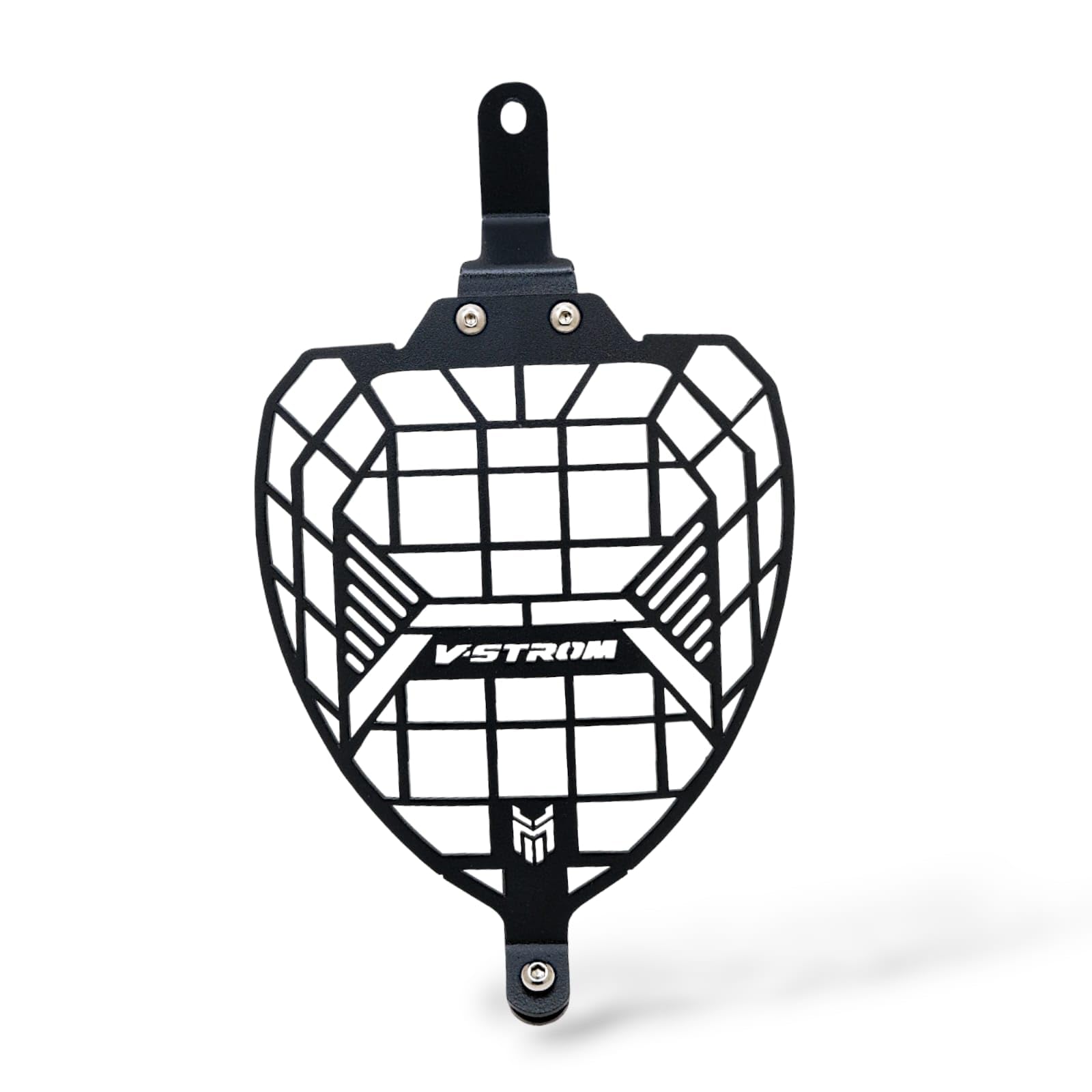 Vstrom SX 250 Headlight Guard Grill,Black Metal Jaali Protector Center Branded Geometric, Mesh Pattern Logo Design with Bolt-on Installation Suitable For Vstrom SX 250.-image-22