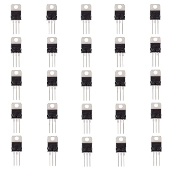 BOJACK IC L7805CV Voltage Regulator Output 5 V 1.5 A Integrated Circuits L7805 Linear Positive Voltage Regulators TO-220 Pack of 25