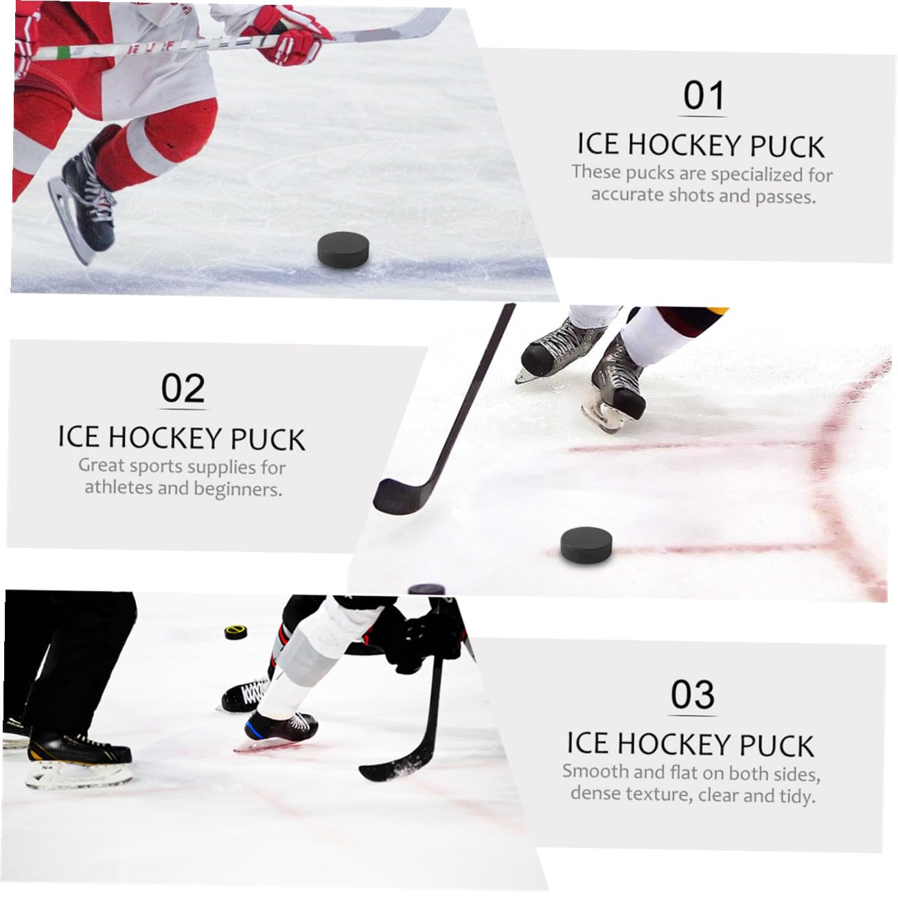 Anneome 9pièces Palets De Hockey Glace Noirs pour Entraînement Et Compétitions