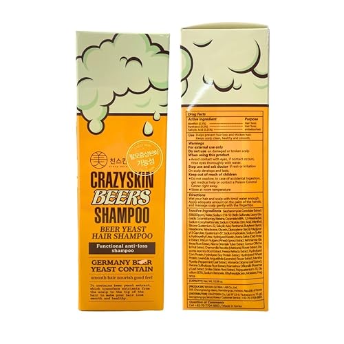 Miniatura 7 de CRAZY SKIN Beers Shampoo 10.58 oz (300 g)  Champú para el cuidado del cuero cabelludo de levadura de cerveza alemana, pH 5.5, sin silicón, libre de