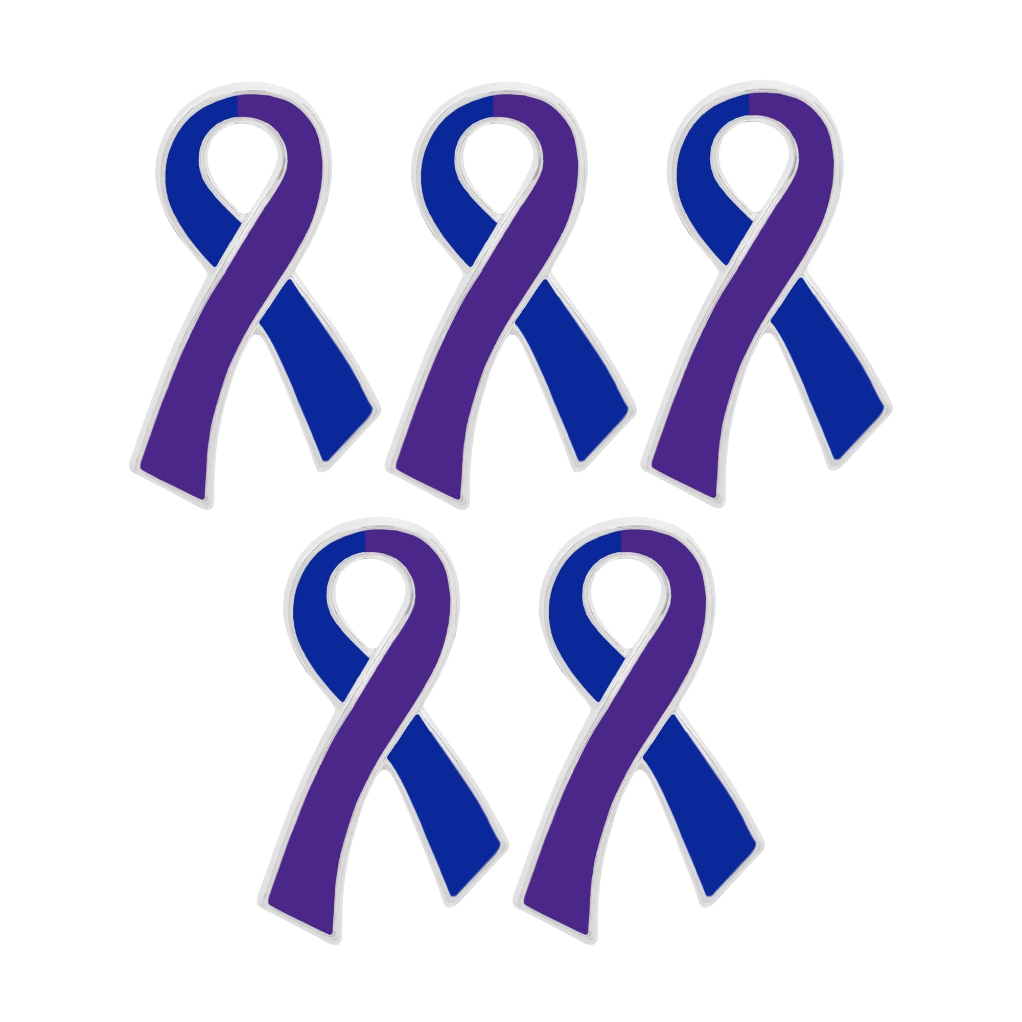 Ribbon Pins 1/5/25/100 for Cancer &amp; Disease Awareness - Various Causes - Bulk Quantities Available for Support Groups and Fundraising