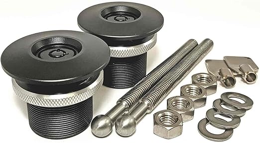 Quik-Latch QL-38L-LP/BP Lockable Push Button Hood Pin Kit