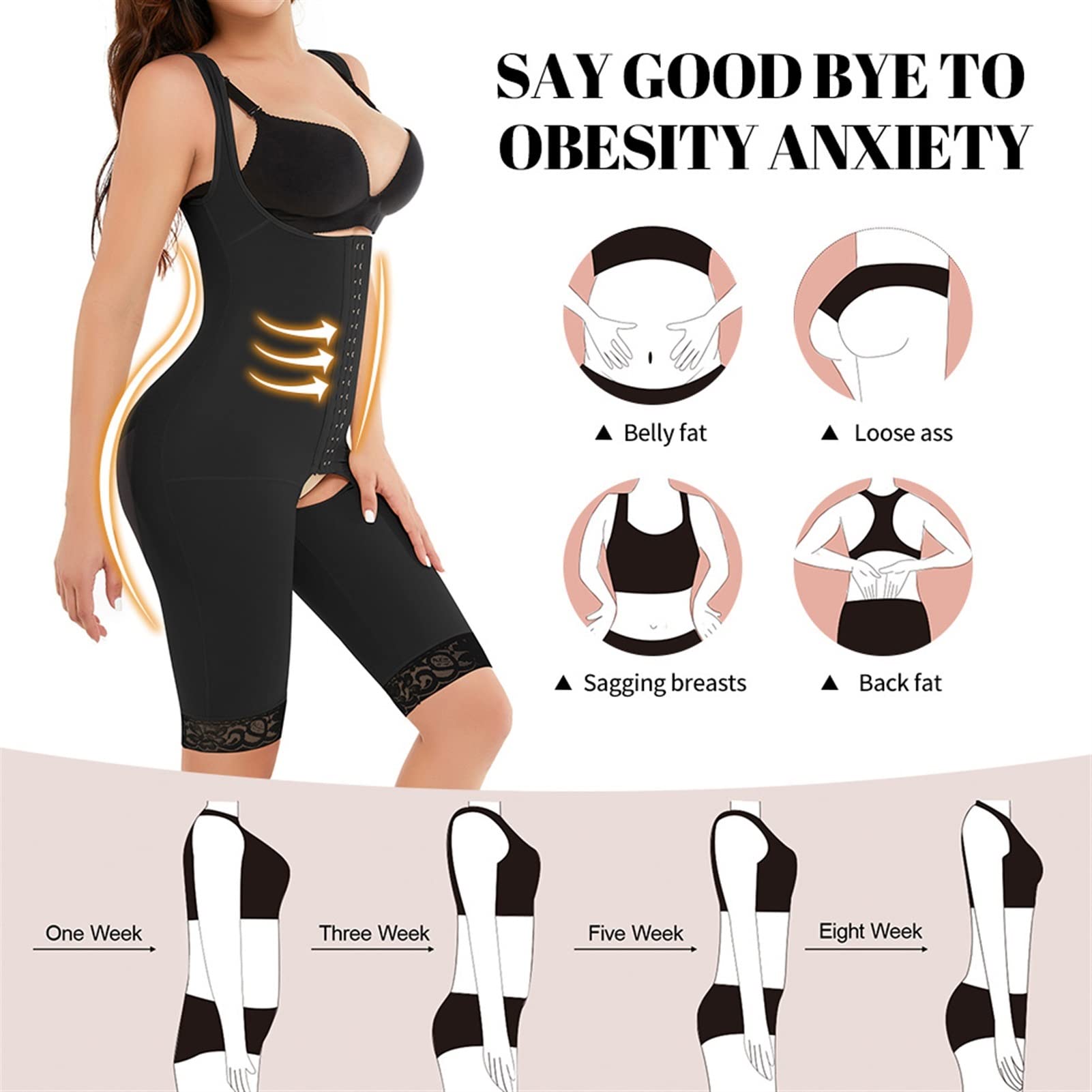 MOCHAMIK Body wyszczuplają dla kobiet Body wyszczuplają brzuch Plus Size dla kobiet