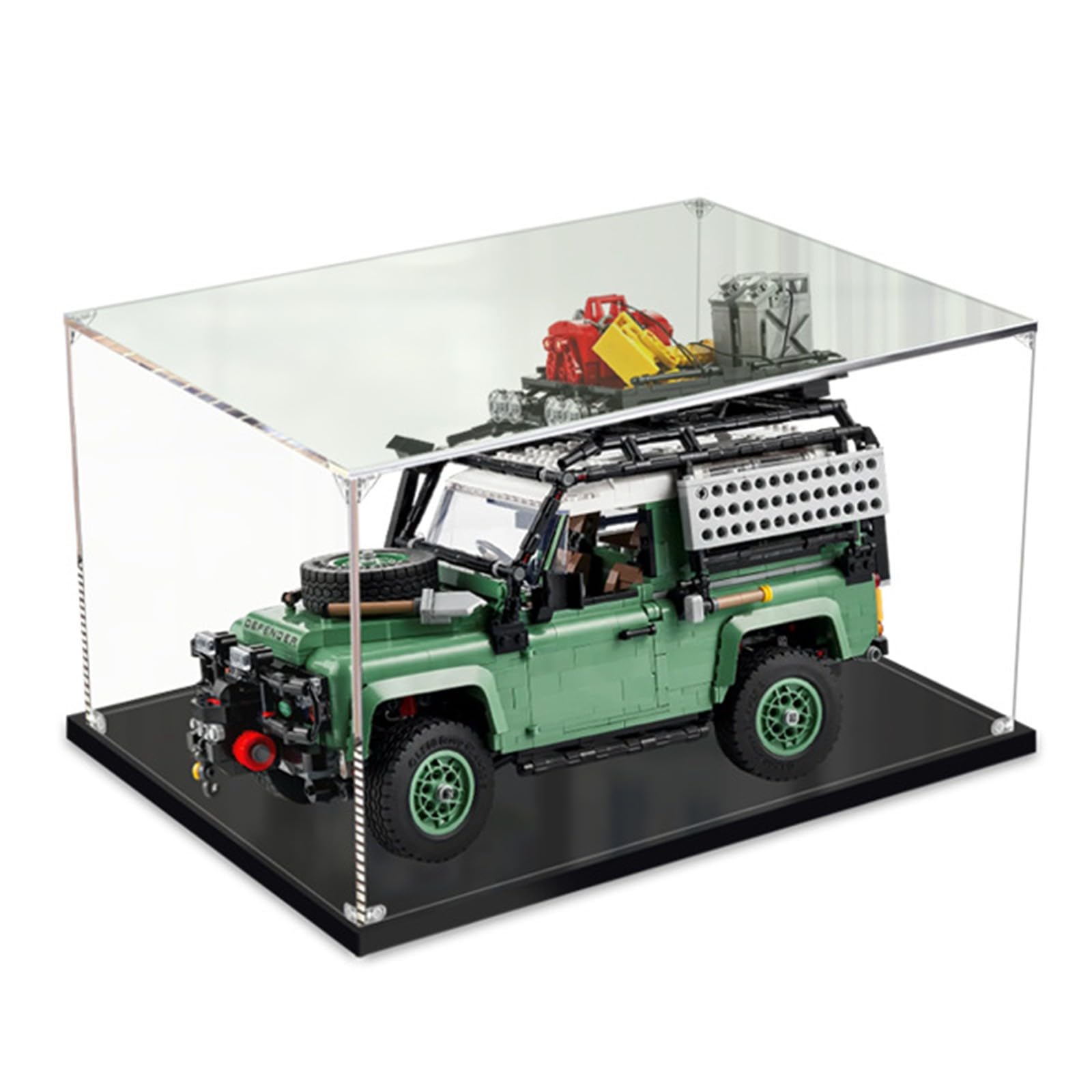 Acrylic Display Case Compatible with Lego 10317 Technic Land Rover Classic Defender Off-Road Vehicle Racing Car Model,Dustproof Transparent Display Box (Model Not Included) 3MM