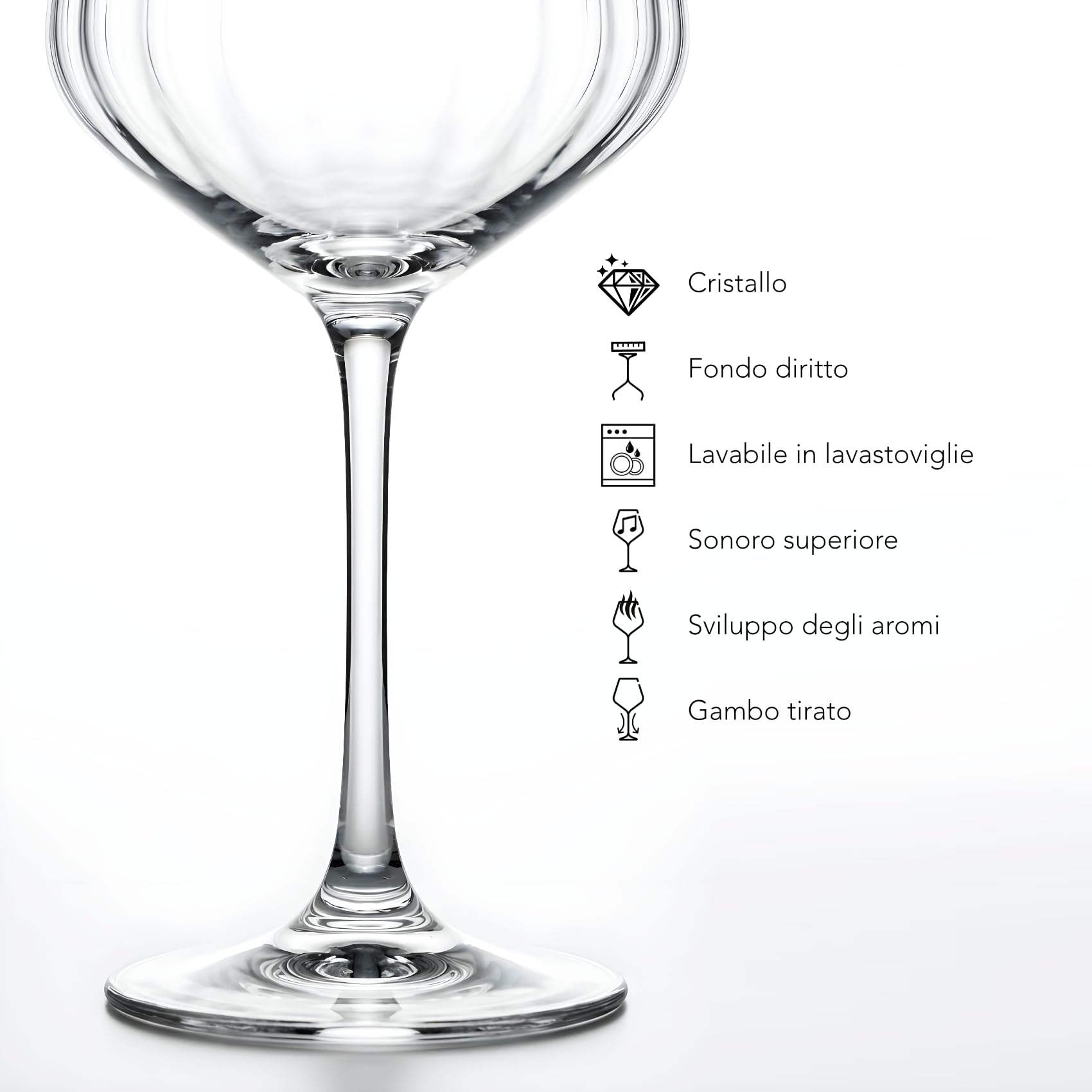Bicchieri Gin Tonic, 4pz, 57cl, vetro, cristallino, resistente, Aperitivo, Cocktail
