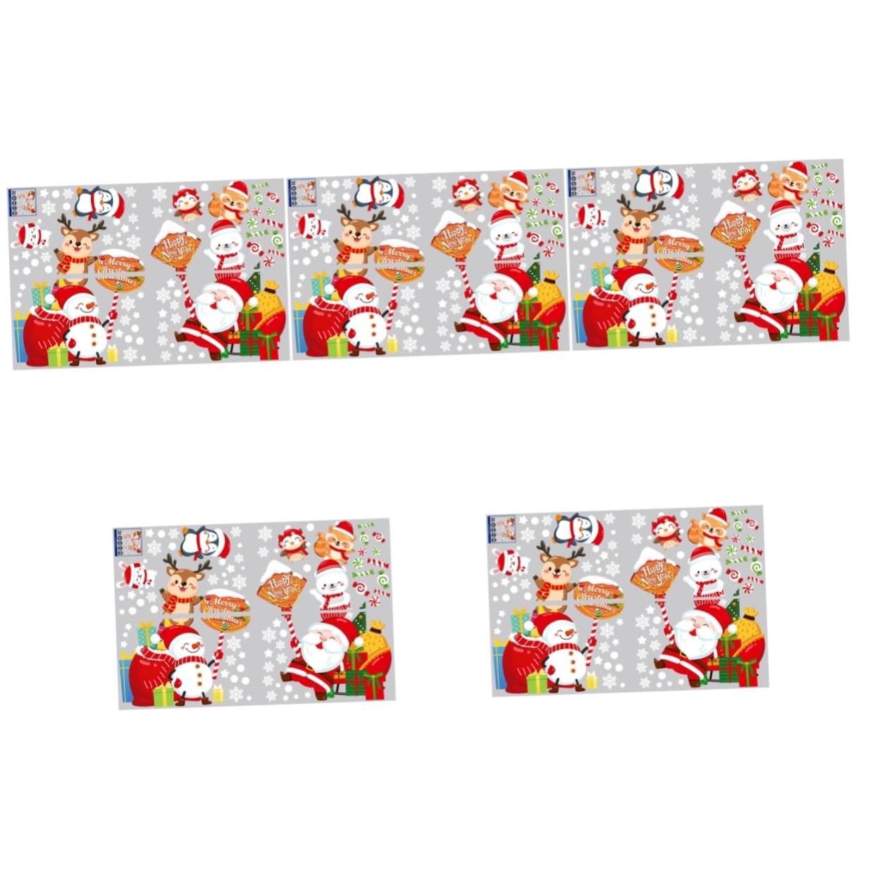 Zerodeko 5 Juegos Pegatinas Navideñas Ventana De De Nieve Se Aferra Calcomanías De Decoración De Navidad Calcomanías De Ventana De De Nieve Navidad Pegatinas De Polivinilo