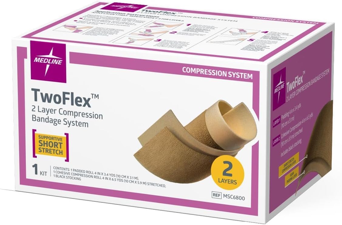 Medline TwoFlex 2-Layer Compression System, Easy to Use Adjustable Compression, for Athletes and Medical Use, Effective Compression with 2-Layer Design — Amazon image 6