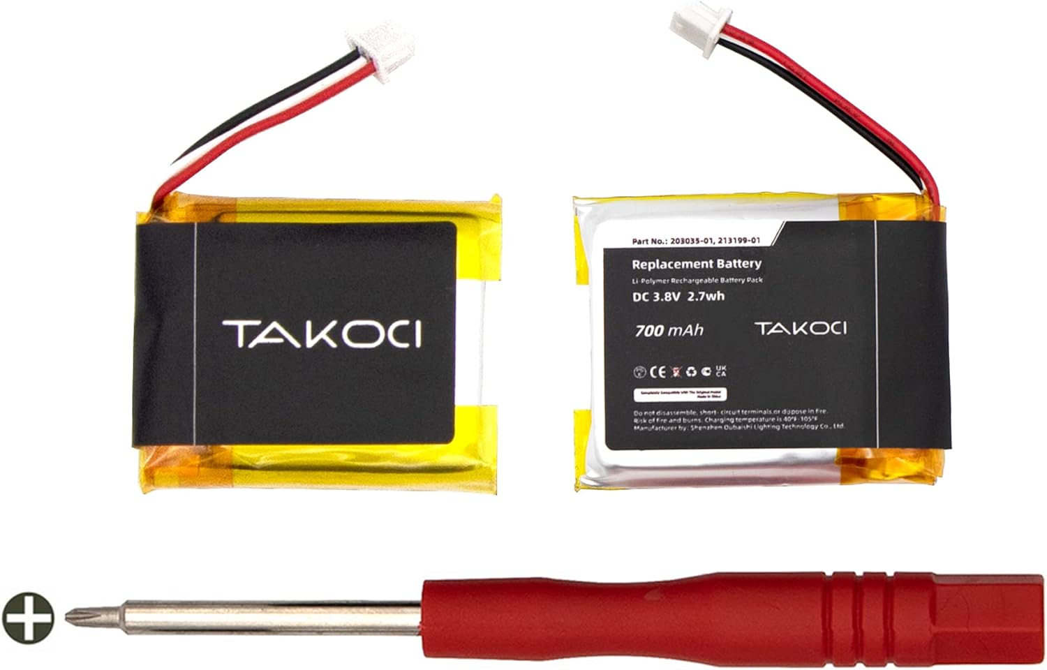 (2-Pack) Replacement Battery for Plantronics (Poly) SAVI 8220 Series Wireless Headset,fits Part Number 203035-01 3.8V 700mAh (2-Pack) Replacement Battery for Plantronics (Poly) SAVI 8220 Series Wireless Headset,fits Part Number 203035-01 3.8V 700mAh