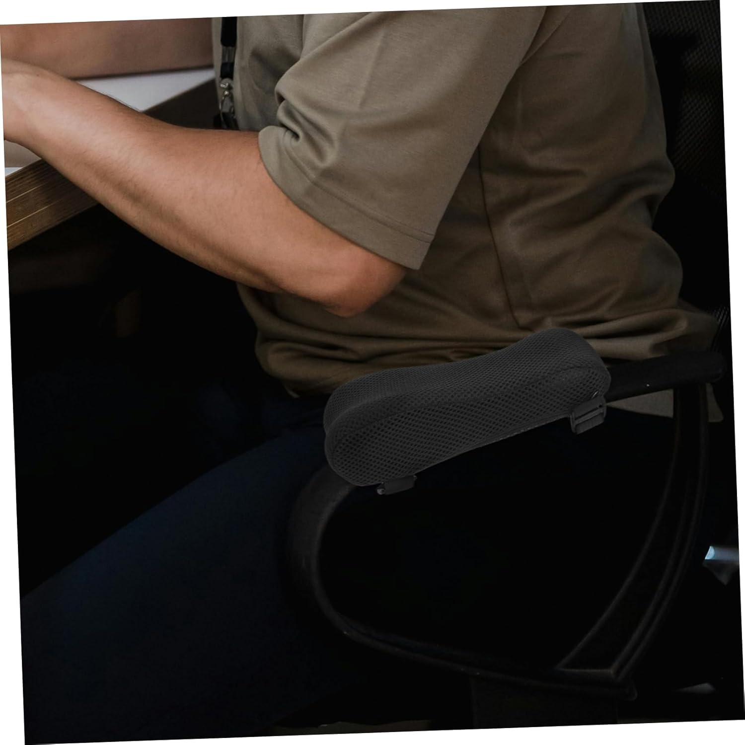 NOLITOY Ergonomic Armrest Cushion for Office Chair Memory Armrest Pads Comfortable Elbow Support for Gaming and Computer Chairs Single Unit