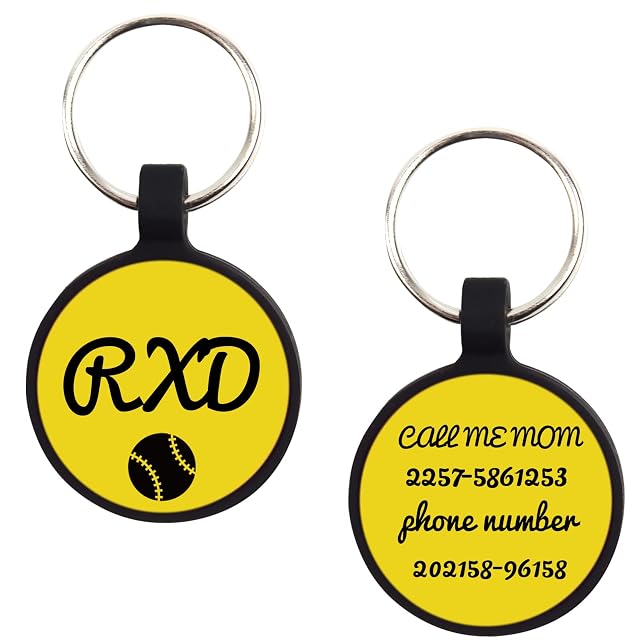 CAMAL 2 Piezas Chapa Perro Grabada, Placas para Perros Grabadas Sin Ruido Silicona