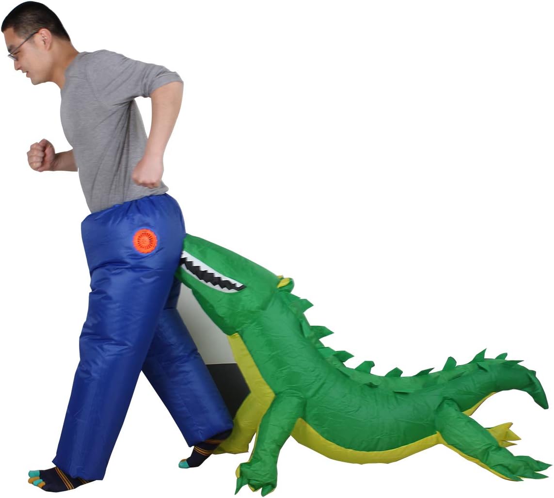 Zi Xi & Zi Qi Inflatable Costumes Halloween Cosplay Costumes Gaint Suit Cosplay for Audlts (crocodile)