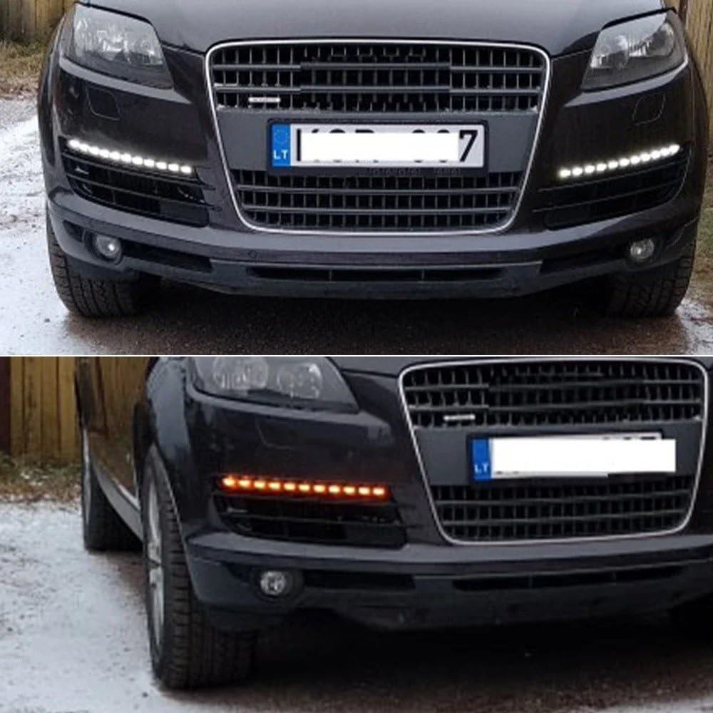 Luces Diurnas LED DRL Intermitentes Automóvil Para Q7 2006 2007 2008 2009 Luces Diurnas Luces Antiniebla Cubierta Lámpara Cabeza Coche Luces Antiniebla(No Dynamic,Left and Right)