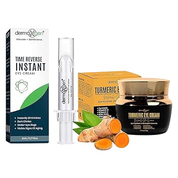 Advanced Eye Cream with Turmeric & Vitamin C Hydrating Formula for Dark Circles, Puffiness & Eye Bags Visibly Smooths Fine Lines for a Refreshed Look 8ml
